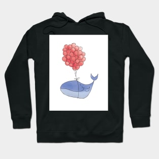 Whale with Balloons - Happy Birthday Hoodie